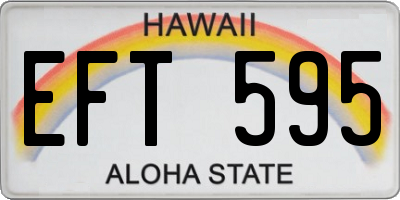 HI license plate EFT595
