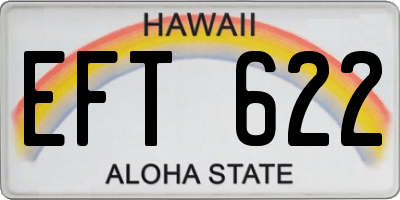 HI license plate EFT622