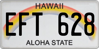 HI license plate EFT628