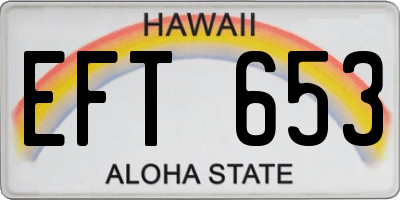 HI license plate EFT653