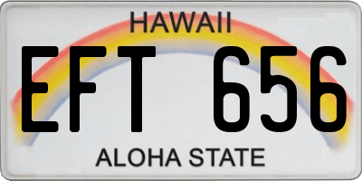 HI license plate EFT656