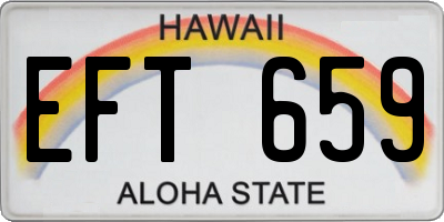 HI license plate EFT659