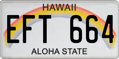 HI license plate EFT664