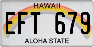 HI license plate EFT679