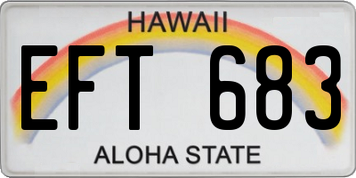 HI license plate EFT683