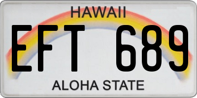 HI license plate EFT689