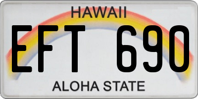 HI license plate EFT690