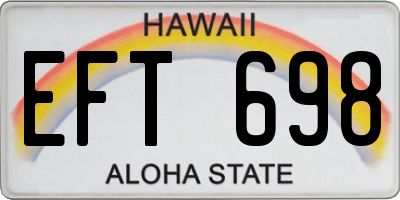 HI license plate EFT698