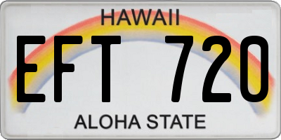 HI license plate EFT720