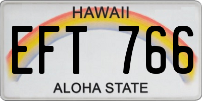 HI license plate EFT766