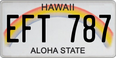 HI license plate EFT787