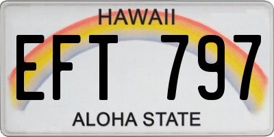 HI license plate EFT797