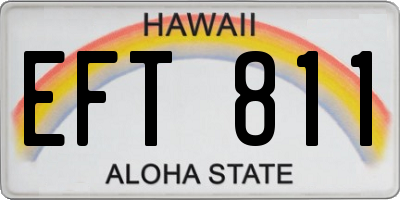 HI license plate EFT811