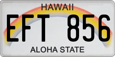HI license plate EFT856