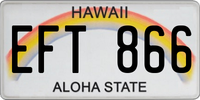 HI license plate EFT866