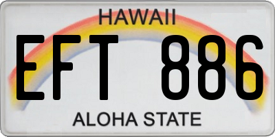 HI license plate EFT886