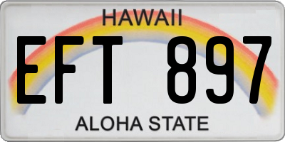 HI license plate EFT897
