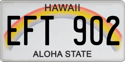 HI license plate EFT902
