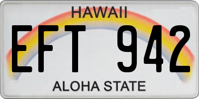 HI license plate EFT942