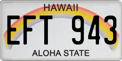 HI license plate EFT943