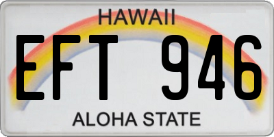 HI license plate EFT946