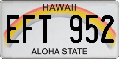 HI license plate EFT952