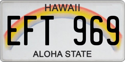 HI license plate EFT969