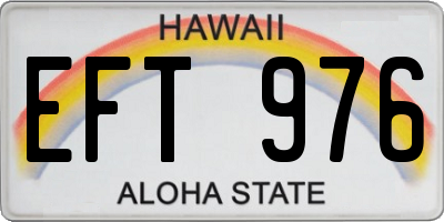 HI license plate EFT976