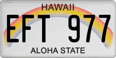 HI license plate EFT977