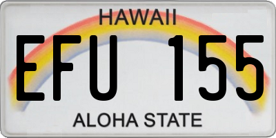 HI license plate EFU155