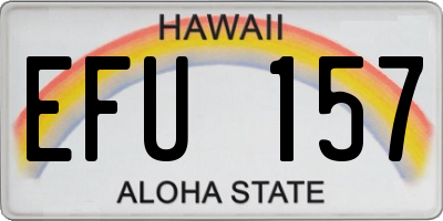 HI license plate EFU157