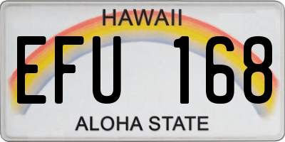 HI license plate EFU168