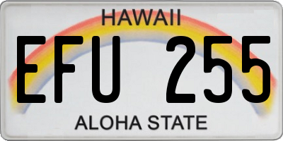 HI license plate EFU255