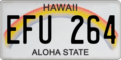 HI license plate EFU264