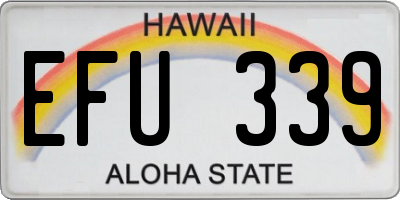 HI license plate EFU339
