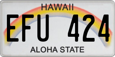 HI license plate EFU424