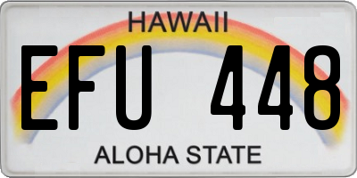 HI license plate EFU448