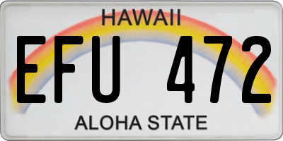HI license plate EFU472