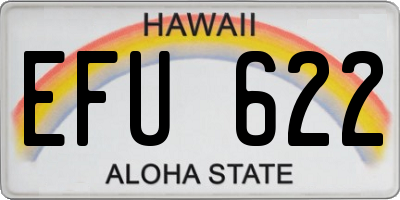 HI license plate EFU622