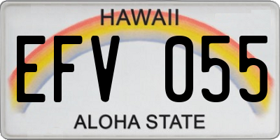 HI license plate EFV055