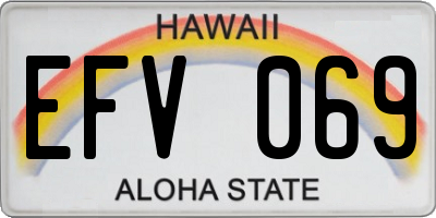 HI license plate EFV069