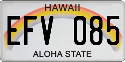 HI license plate EFV085