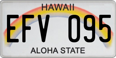 HI license plate EFV095