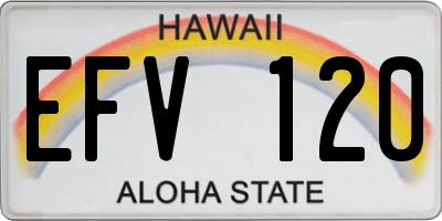 HI license plate EFV120