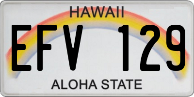 HI license plate EFV129