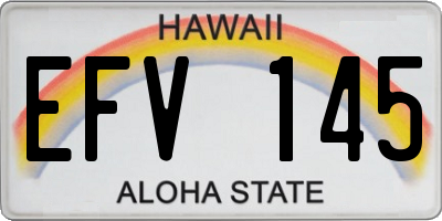 HI license plate EFV145