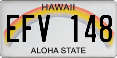 HI license plate EFV148