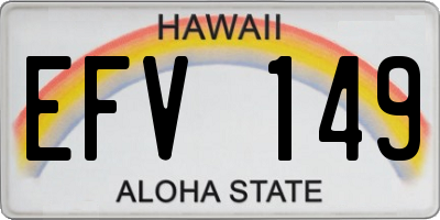 HI license plate EFV149