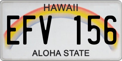 HI license plate EFV156