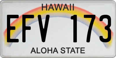 HI license plate EFV173